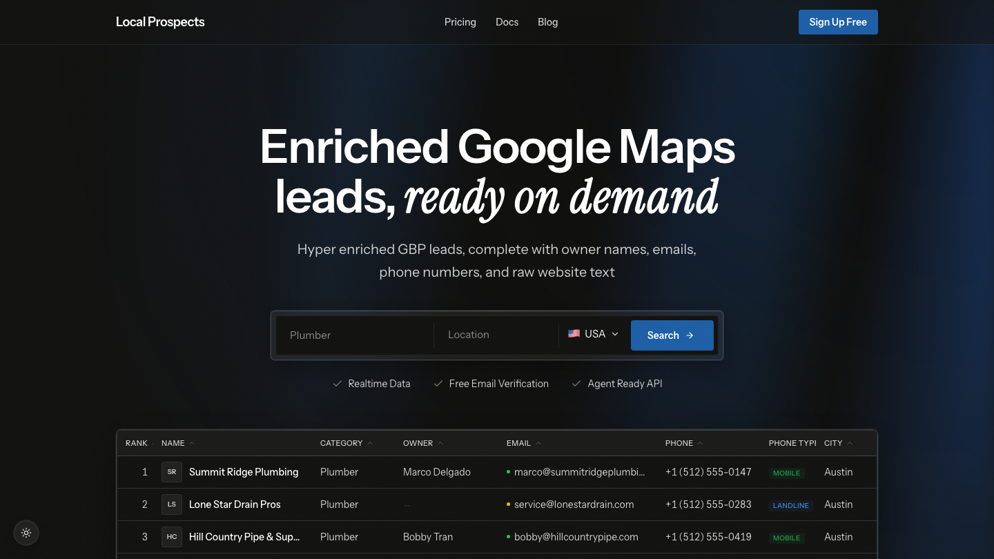 LocalProspects.ai product screenshot